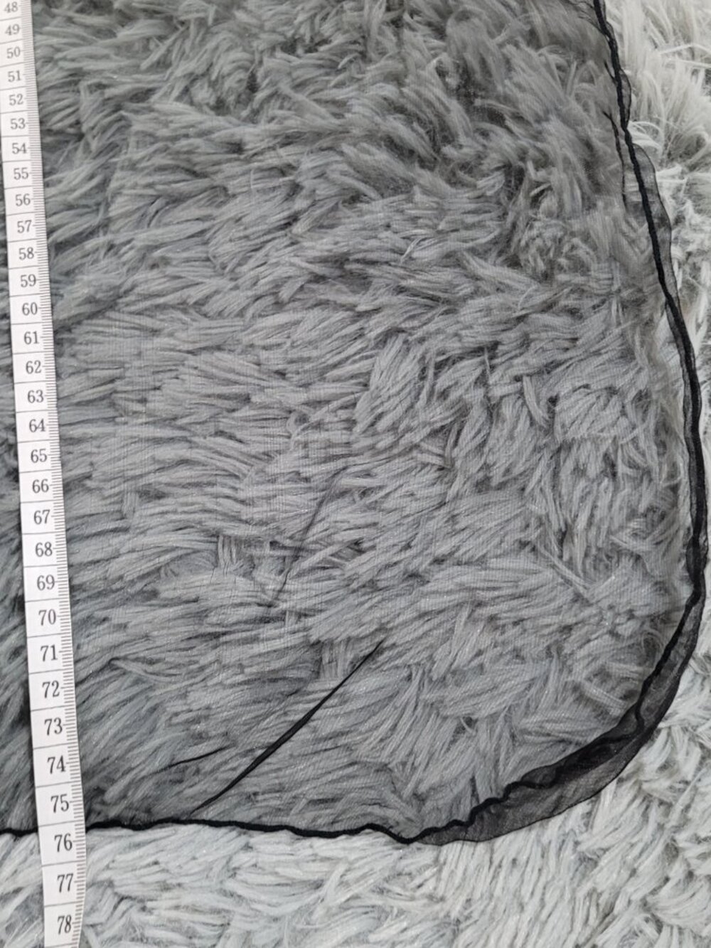 Elegant Black Silk Chiffon Scarf | Lightweight & Sheer - Picture 6 of 6